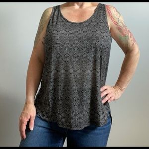 H&M Tank Top Tunic Black/White Size L